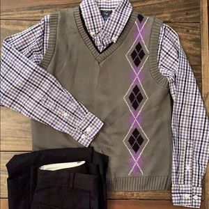 Boys dress pant & sweater combo